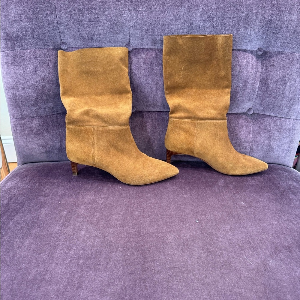 BA&SH suede slouchy boots with low kitten heel…timeless.
